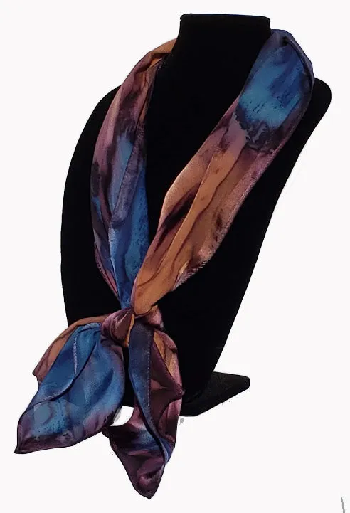 17" x 72" Hand Painted Silk Satin Stripe Scarves