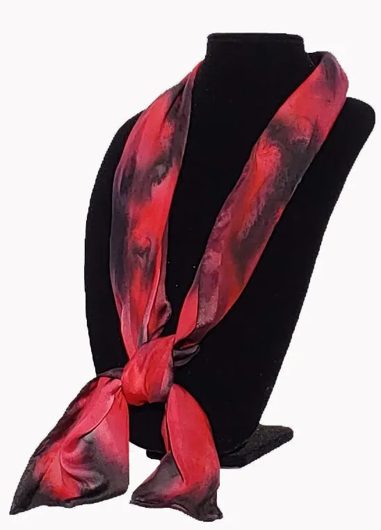 17" x 72" Hand Painted Silk Satin Stripe Scarves