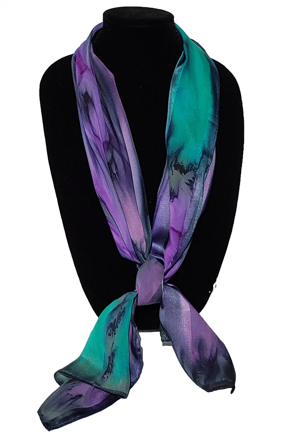 17" x 72" Hand Painted Silk Satin Stripe Scarves