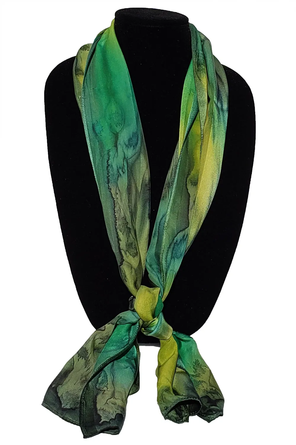 17" x 72" Hand Painted Silk Satin Stripe Scarves