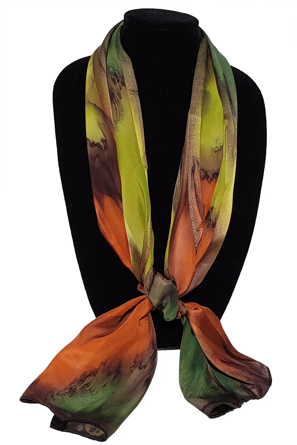 17" x 72" Hand Painted Silk Satin Stripe Scarves