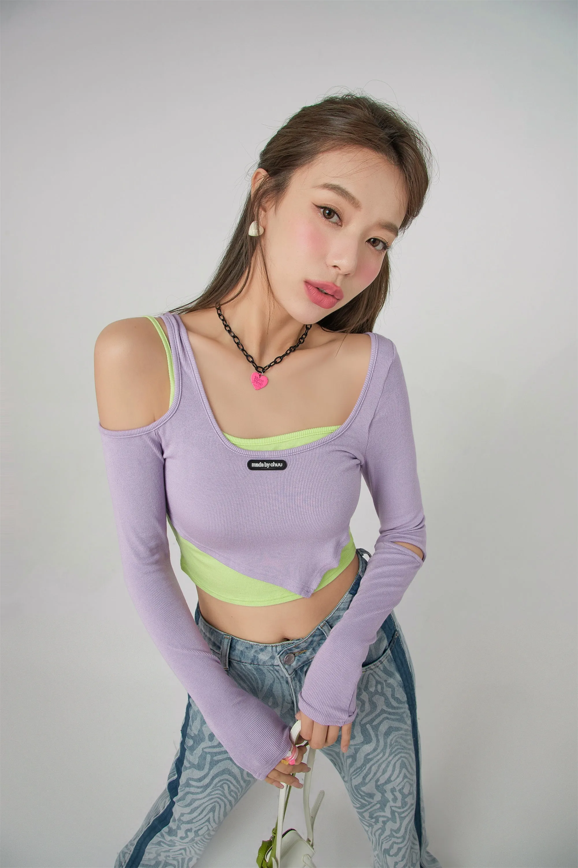 2-Layer Unbalanced Long-Sleeved Top