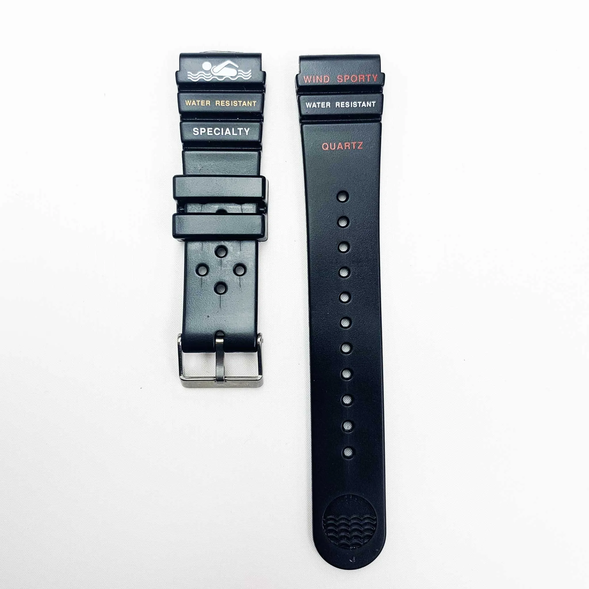 22MM PVC Plastic Watch Band Wind Sporty for Casio Timex Seiko Citizen Iron Man Watches