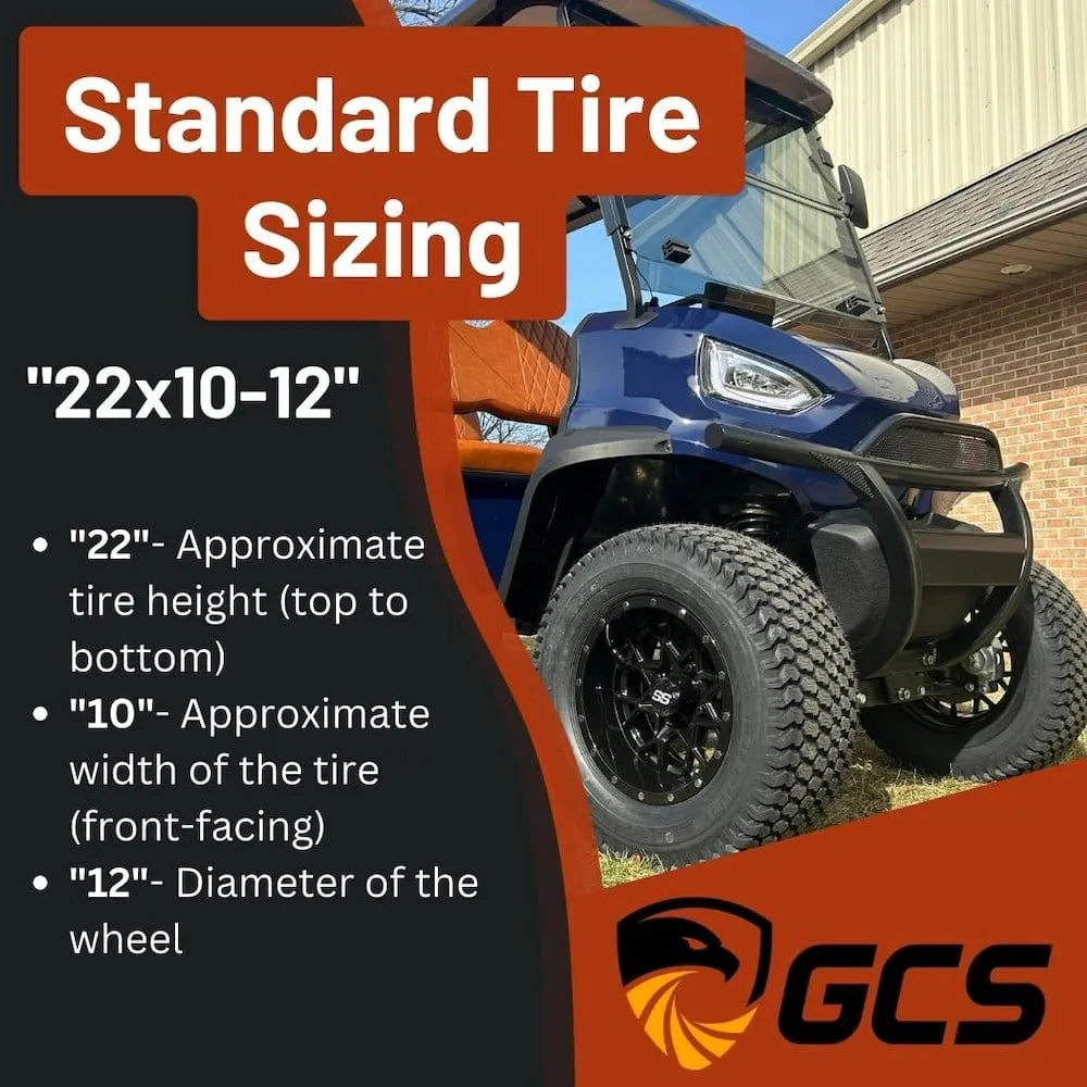 22x10-12 GTW Timberwolf DOT All Terrain Off Road Golf Cart Tires