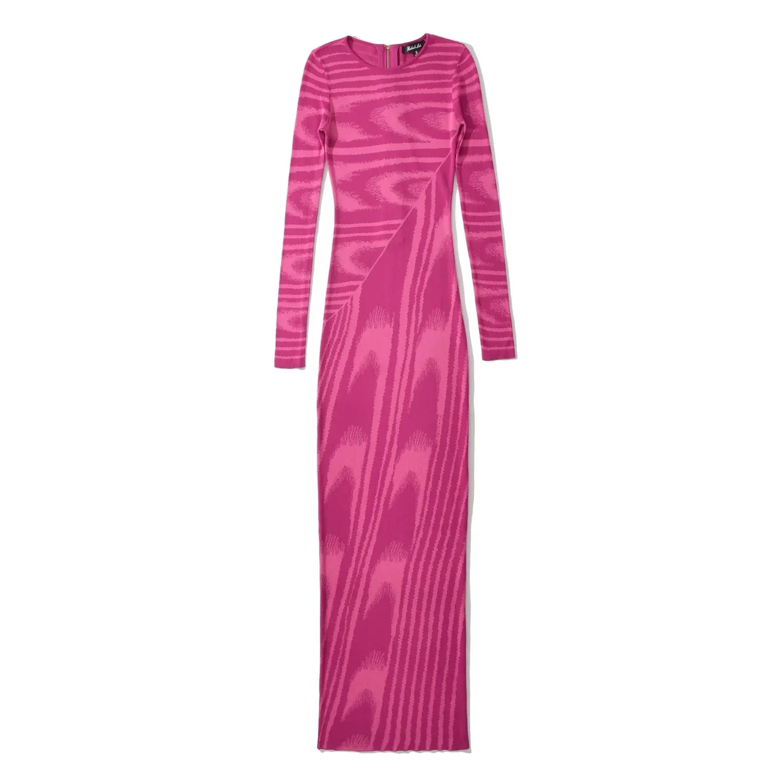 A&A Abstract Long Sleeve Knitted Maxi Dress