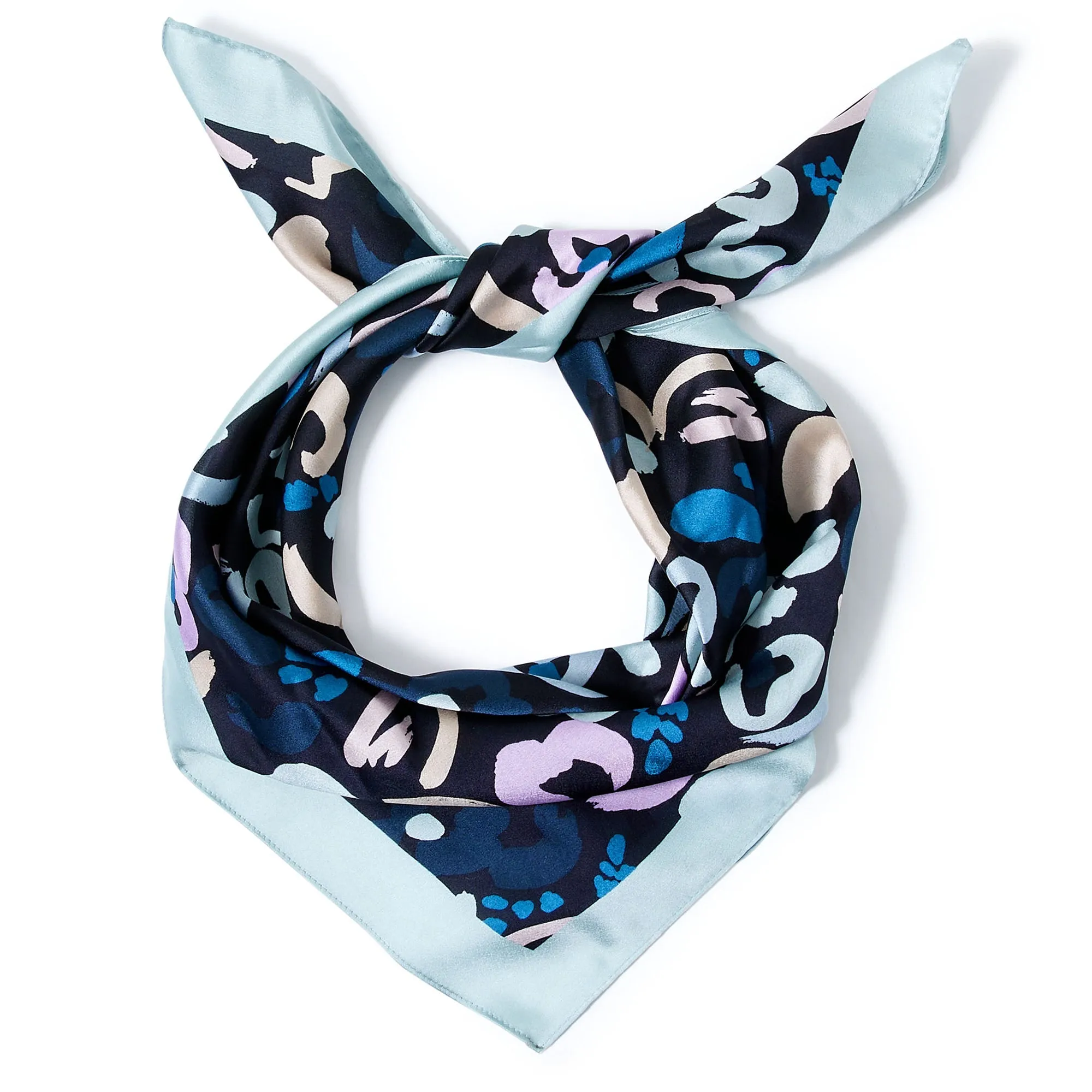 Accessorize London Women's Anna Abstract Large Satin Square Scarf