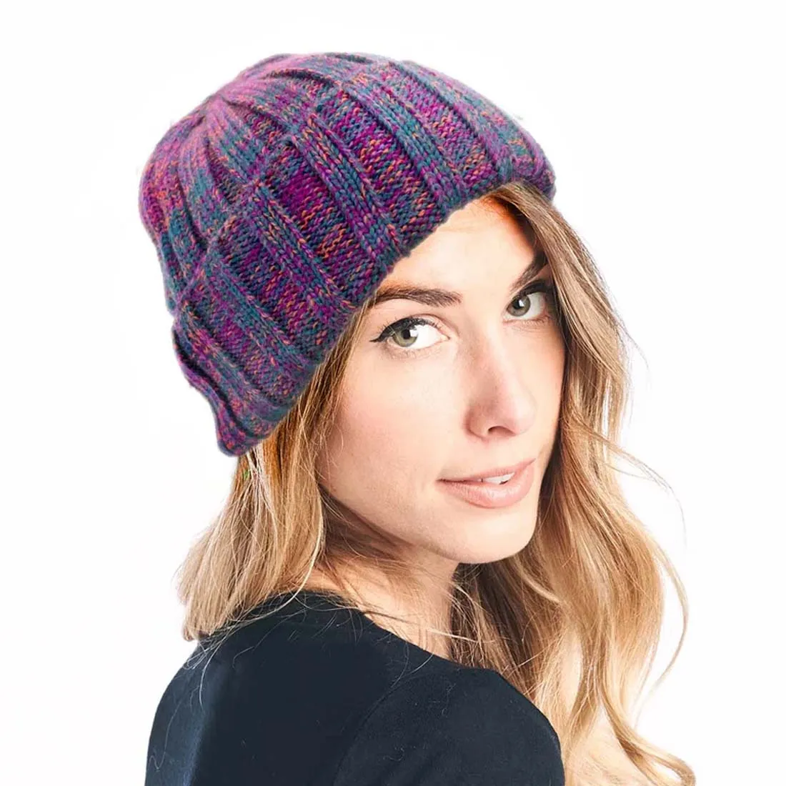 Accordian Berry Burst Beanie Hat