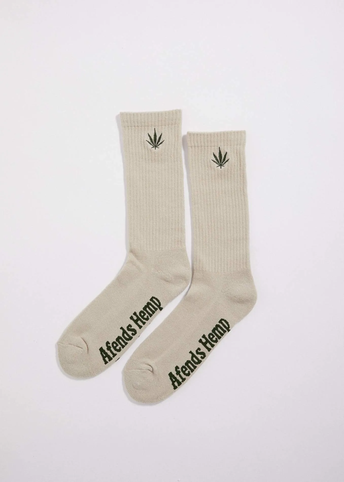 Afends Unisex Happy Hemp - Socks One Pack - Natural