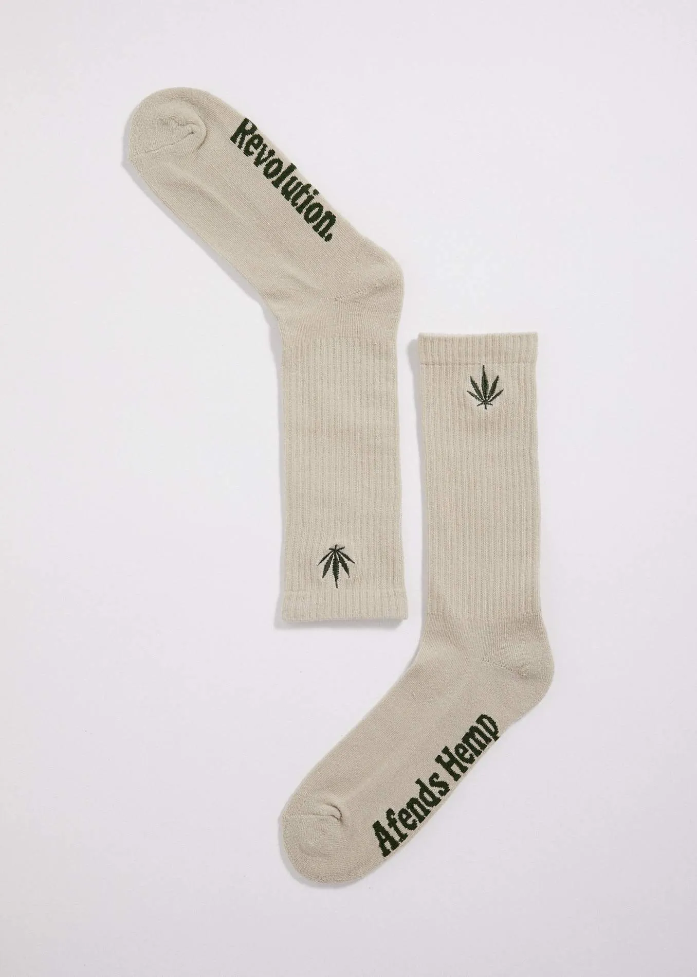 Afends Unisex Happy Hemp - Socks One Pack - Natural