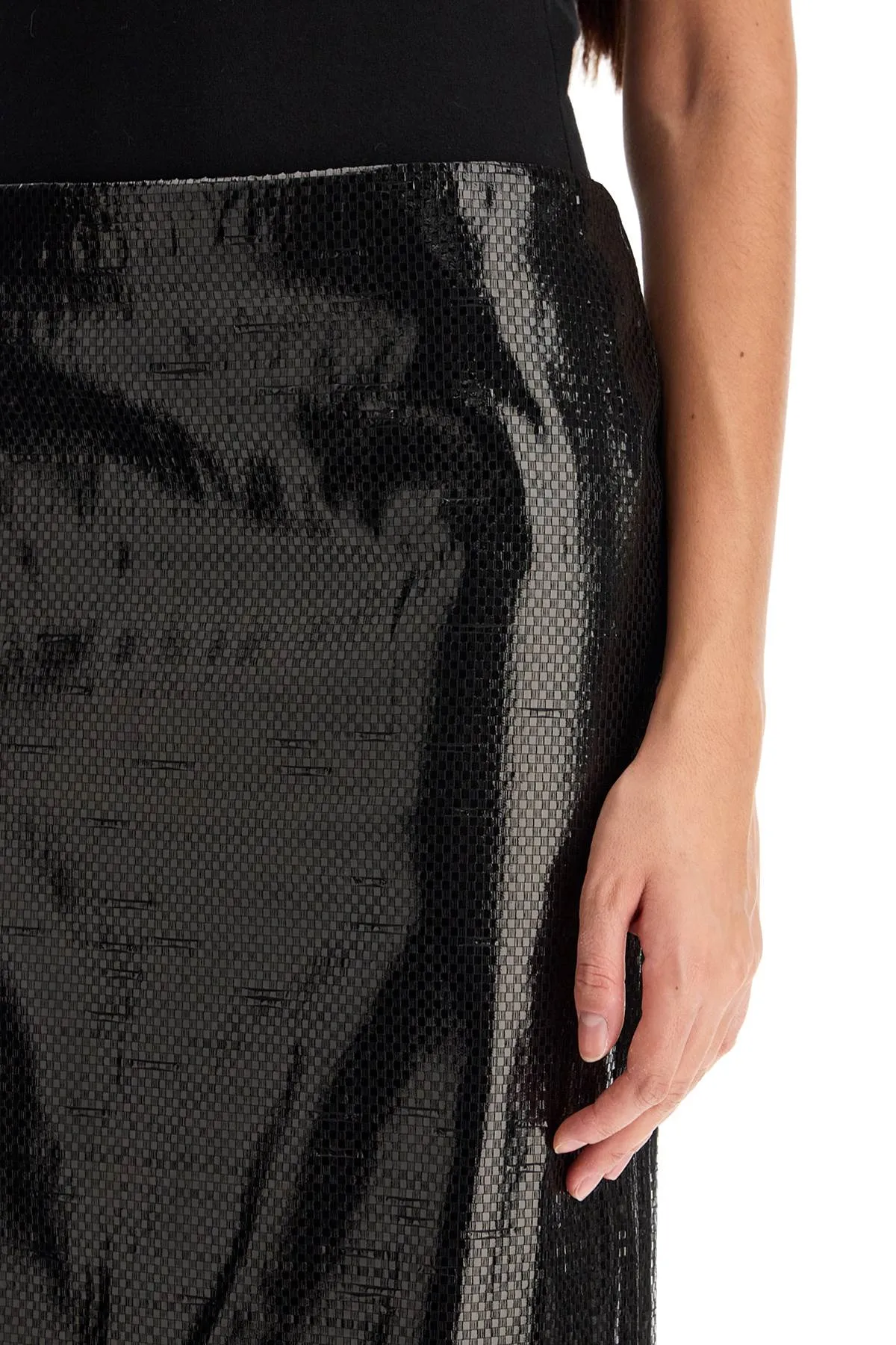 Alexander Mcqueen Silk Tarpaulin Skirt