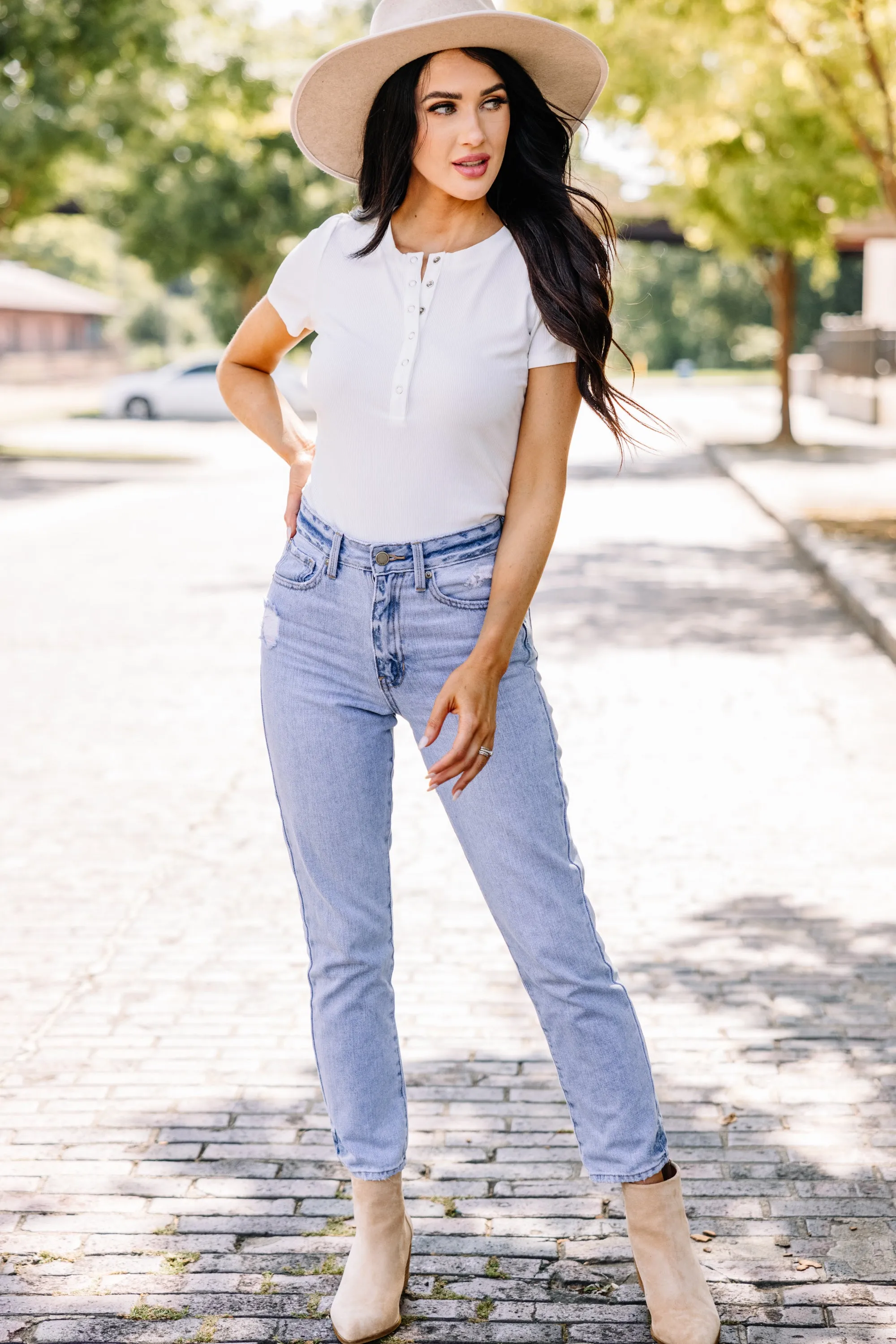 All That You Know White Ribbed Bodysuit