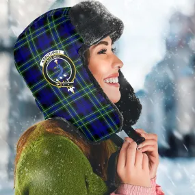 Arbuthnot Modern Tartan Winter Trapper Hat with Family Crest