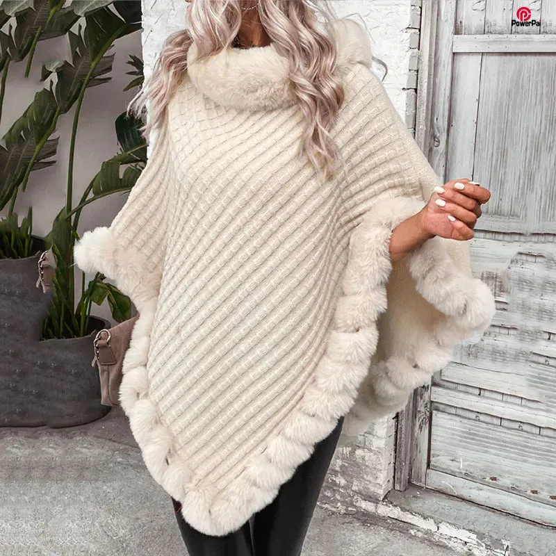 ARIA | Faux Fur Trimmed Cape