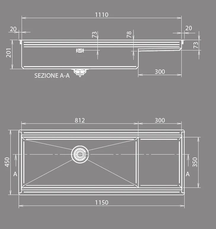 Artinox Layer SBR 111, top or undermount multi-level sink