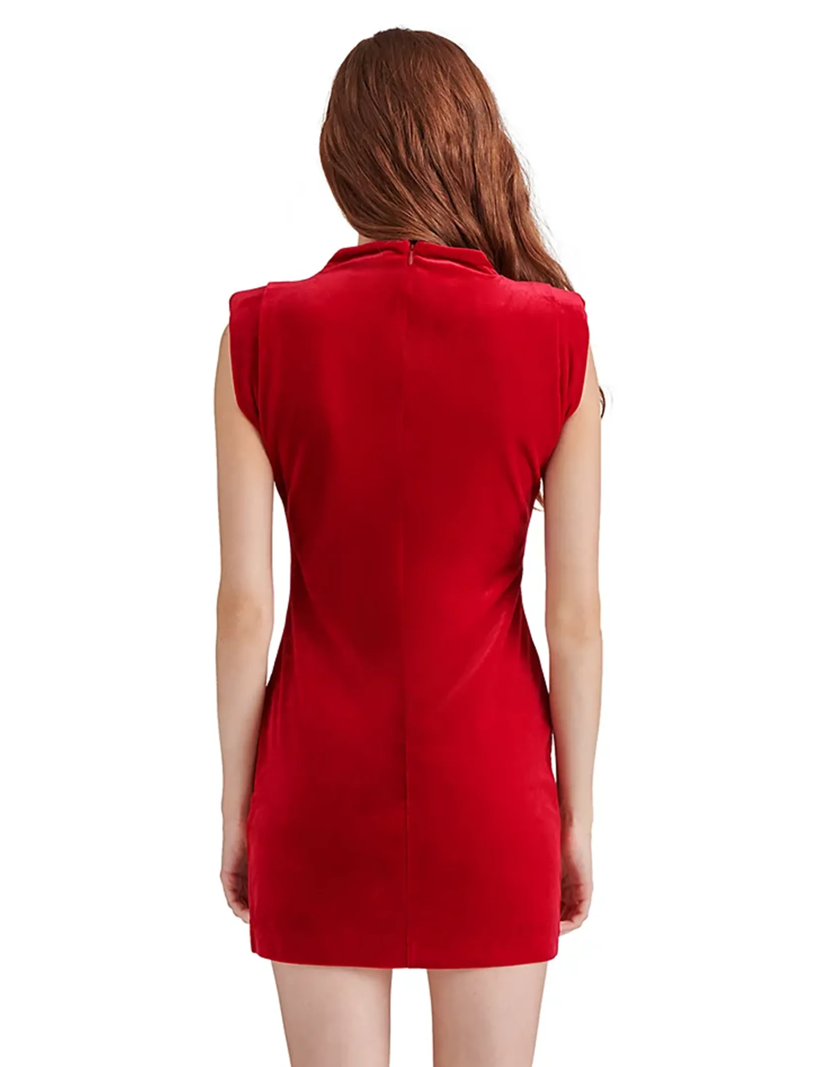 Astoria Velvet Dress, Red Velvet