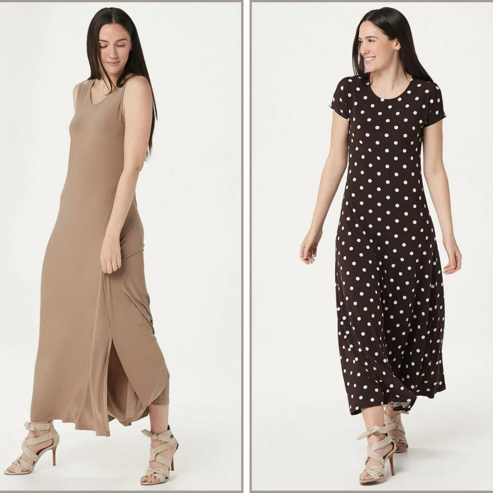 Attitudes by Renee Plus Size Knit Como Jersey Maxi Dress - SET OF 2