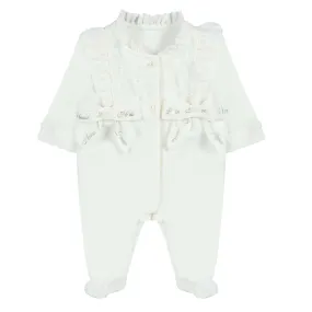 Baby Girls Off White Babygrow