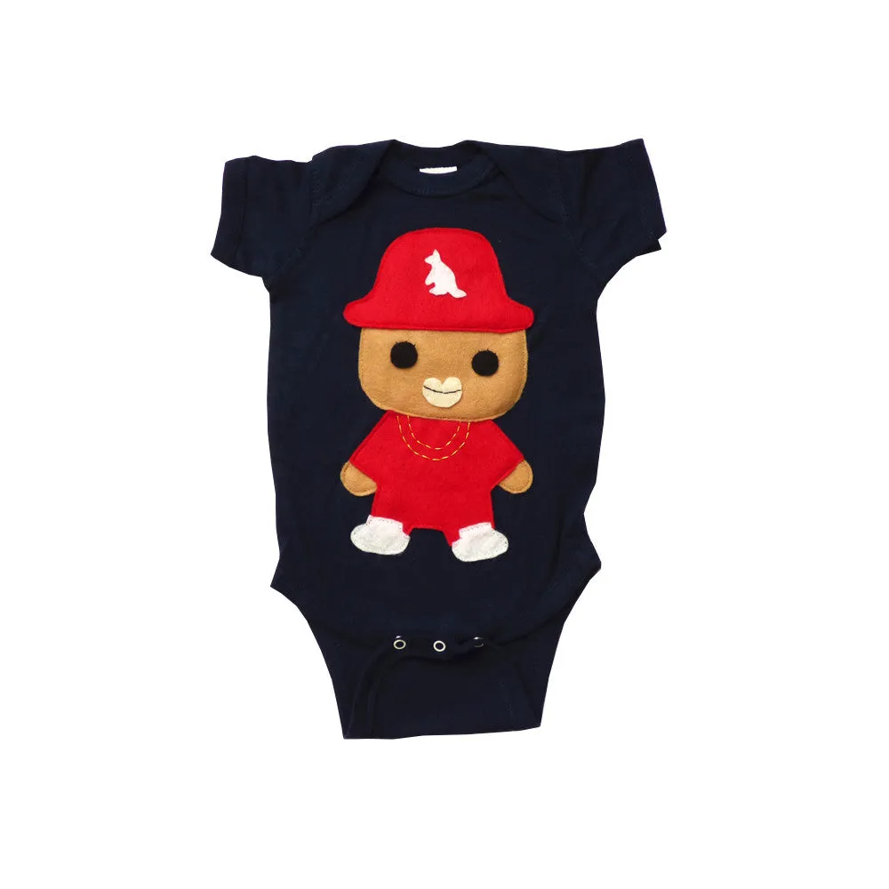 Baby Onesie - Rad Rapper - Red Kangaroo Hat