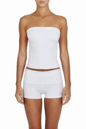 BASE tube top - bianco