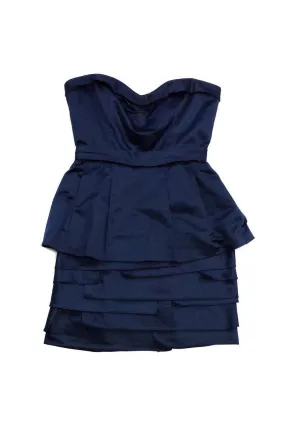 BCBG Max Azria - Navy Cotton Layer Dress Sz 4