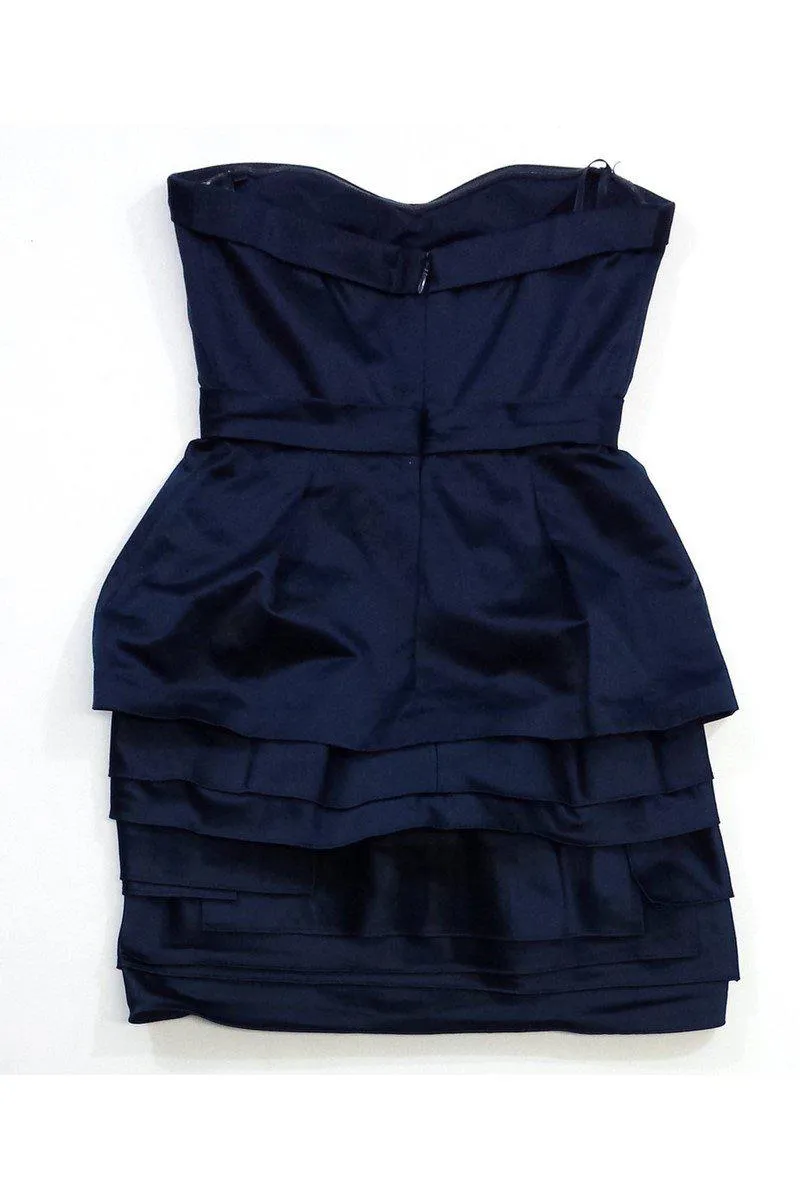 BCBG Max Azria - Navy Cotton Layer Dress Sz 4