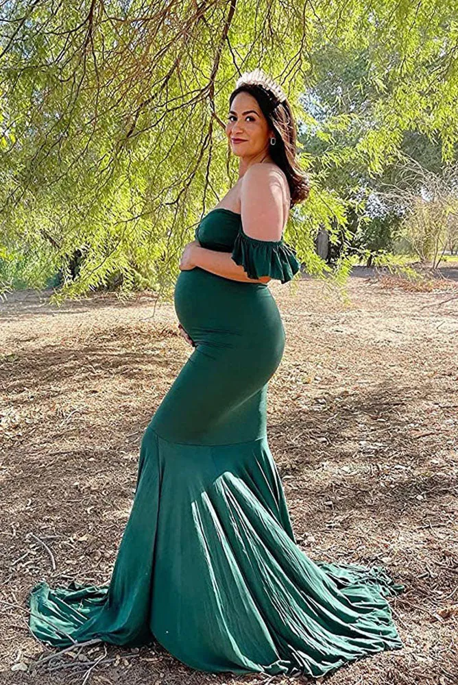 Bella Knit Mermaid Slim Maternity Gown