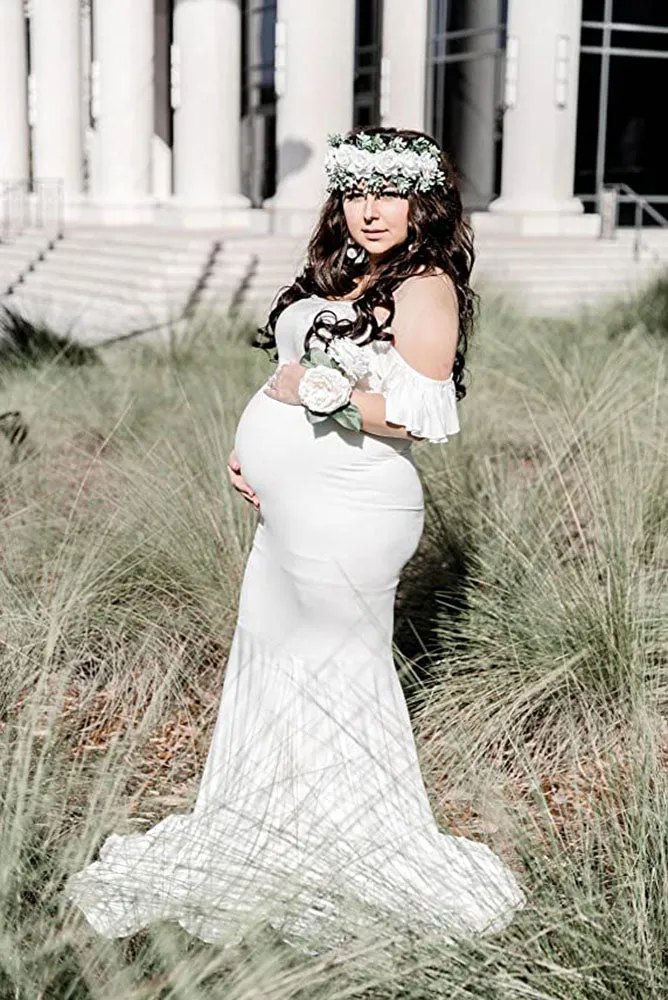 Bella Knit Mermaid Slim Maternity Gown