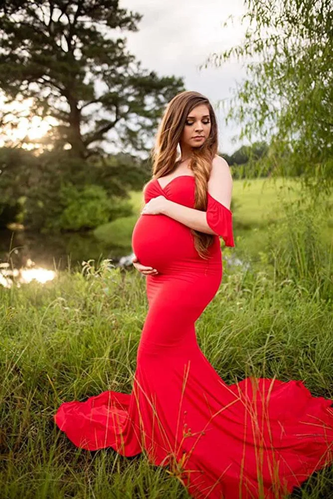 Bella Knit Mermaid Slim Maternity Gown