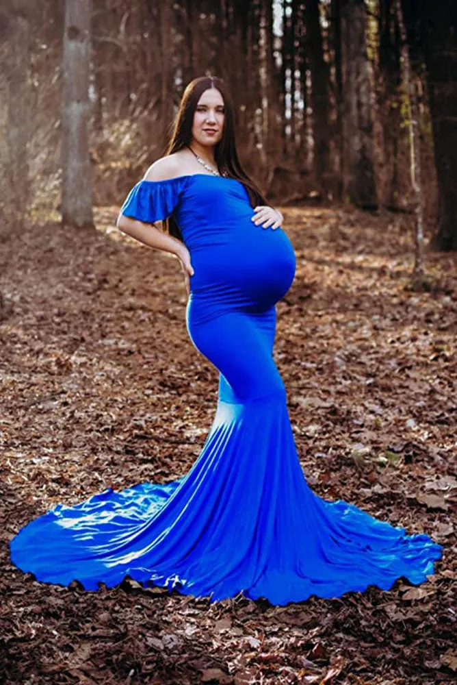 Bella Knit Mermaid Slim Maternity Gown