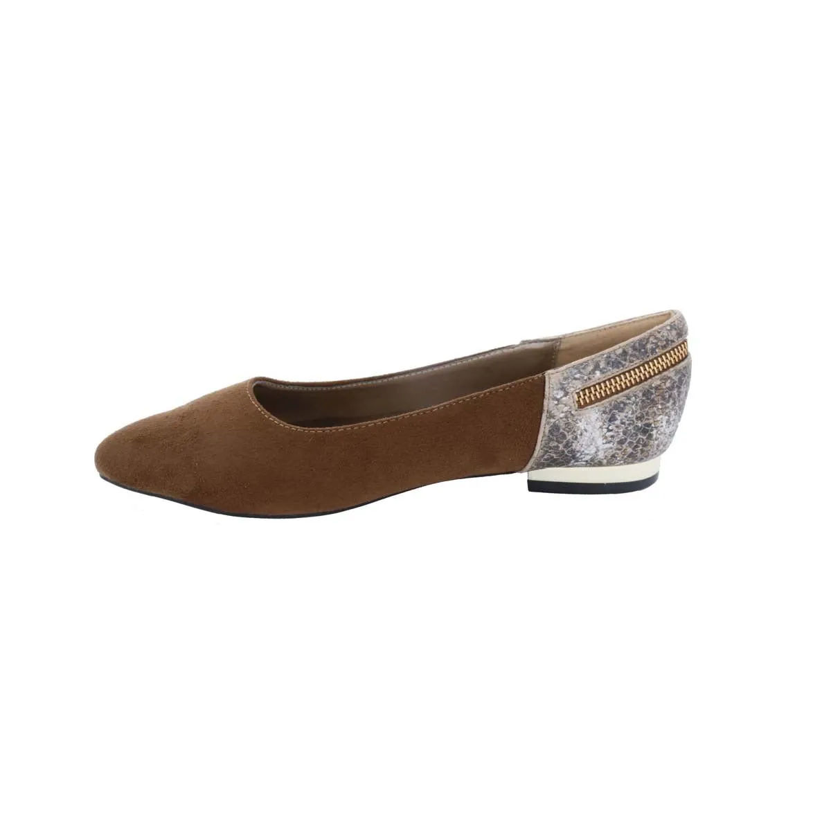 Bellini Novatoo Women Flat Slip-on In Brown Micro/snake