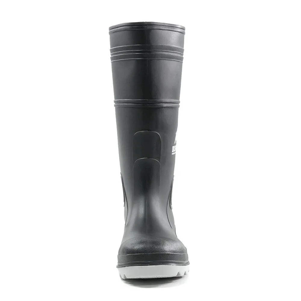 Bison Inca Safety PVC Gumboot (Black/Grey) INCAGSBKGY