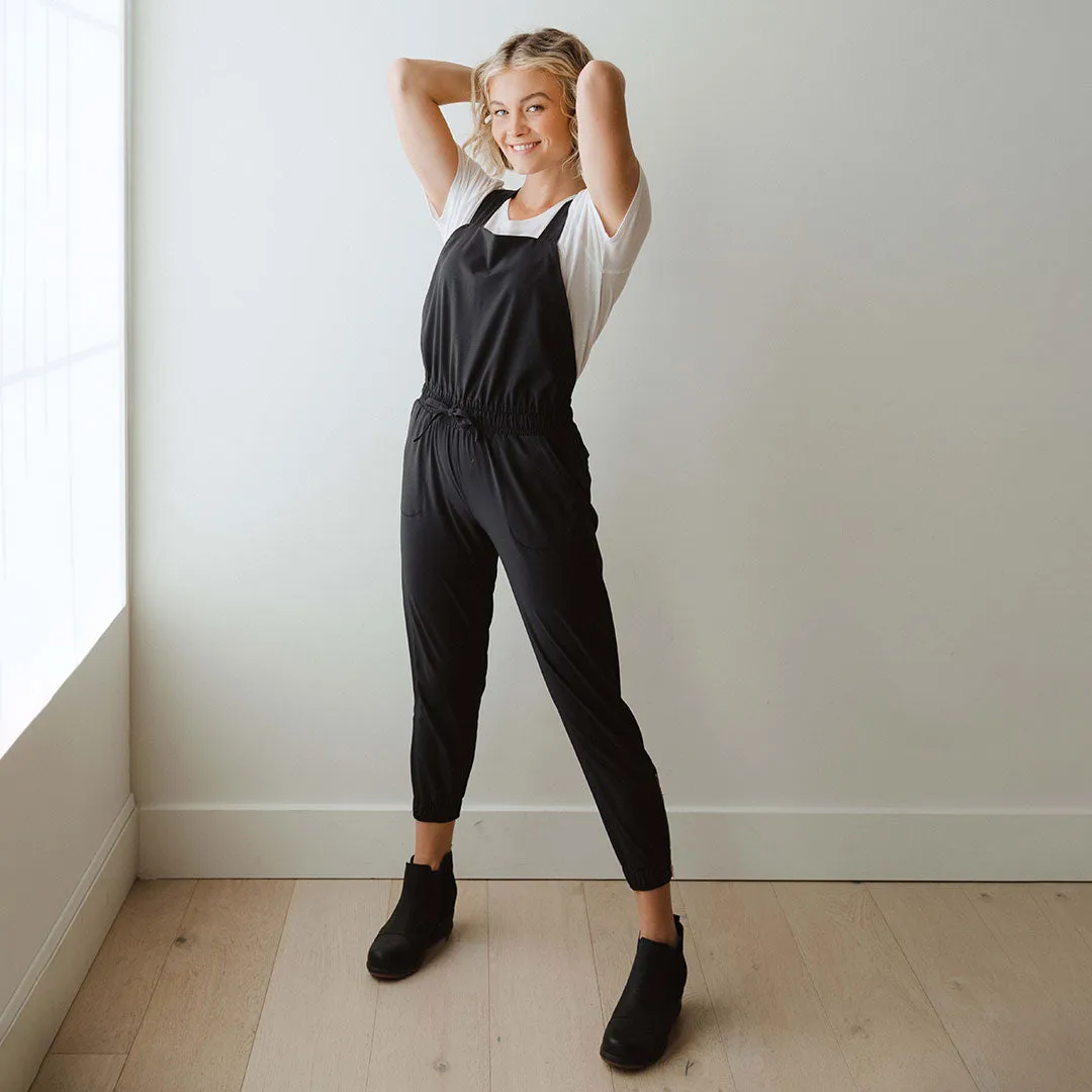 Black Classic Overall Jumpsuit