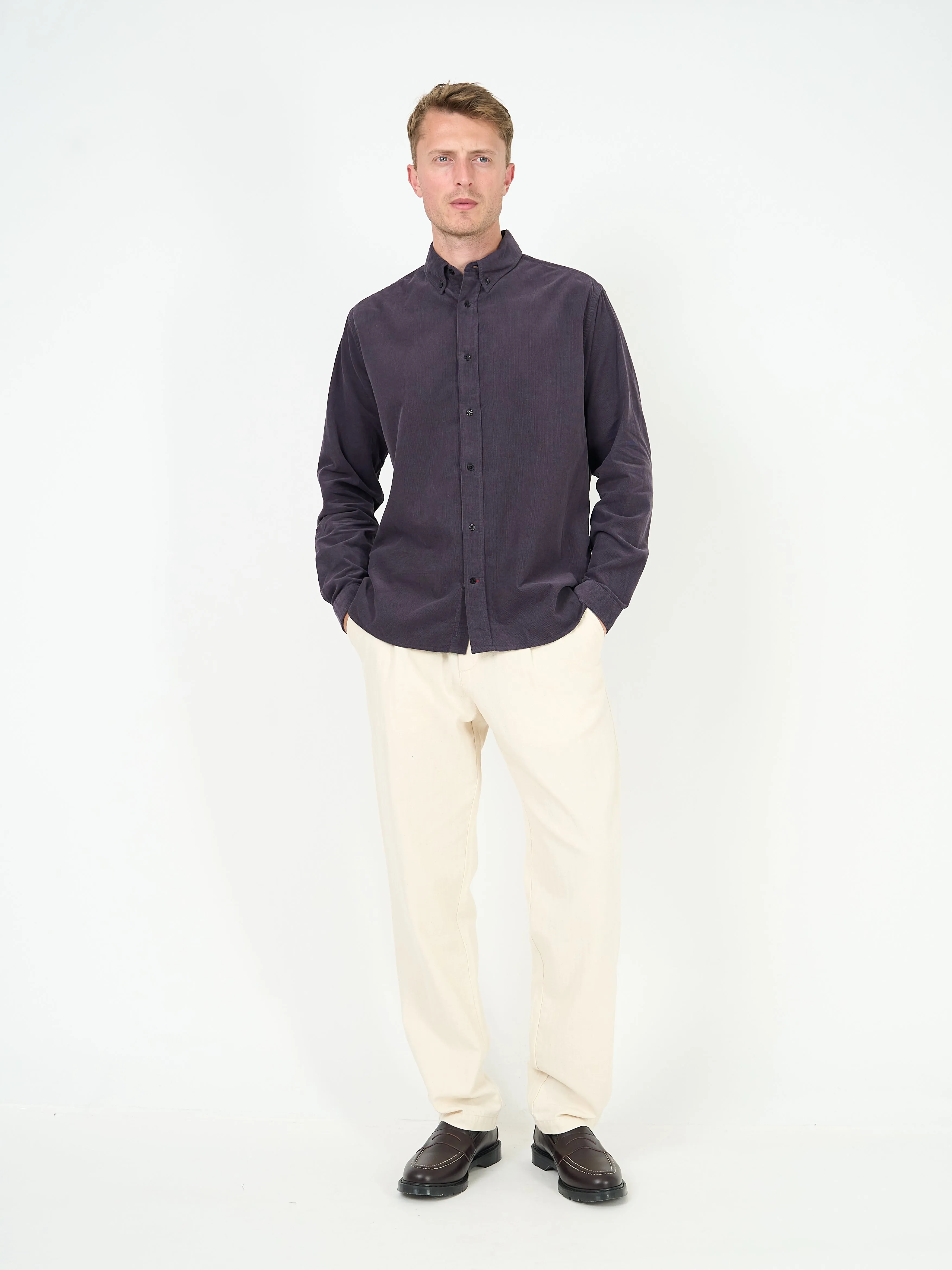 Brook Shirt Mersey Cord Aubergine