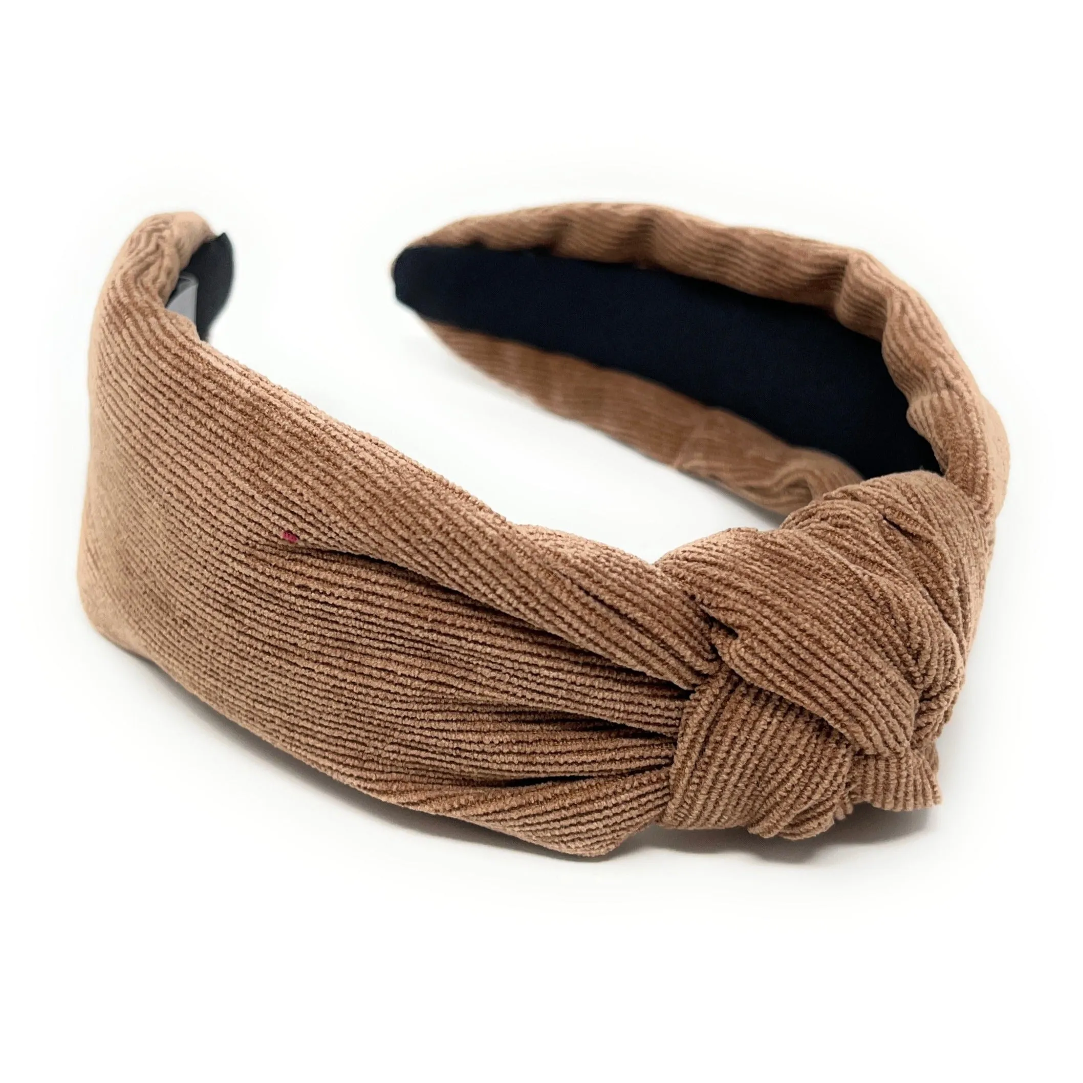 Brown Corduroy Knotted Headband