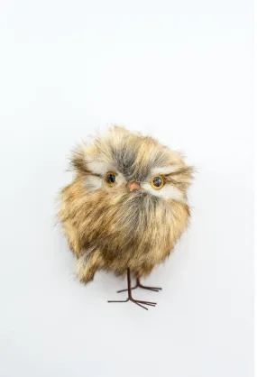 Brown winter owl ornament