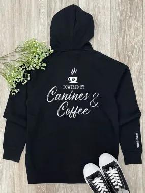 Canines & Coffee Zip Front Hoodie