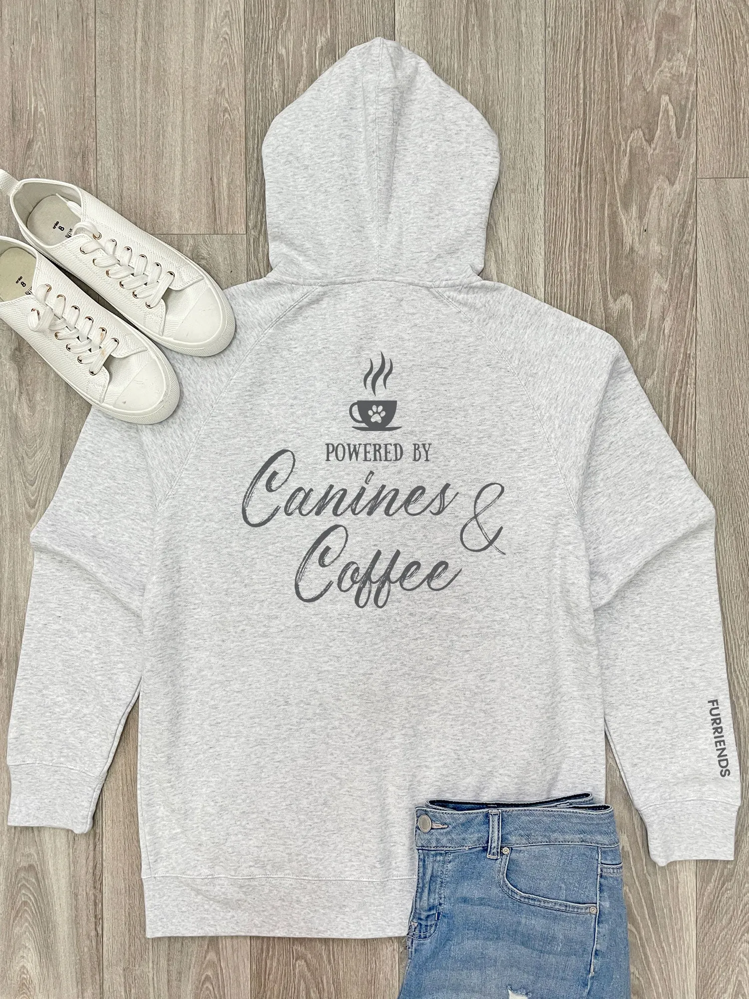 Canines & Coffee Zip Front Hoodie