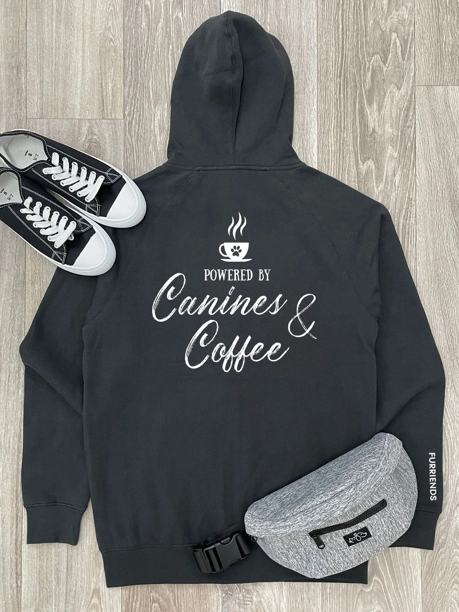 Canines & Coffee Zip Front Hoodie