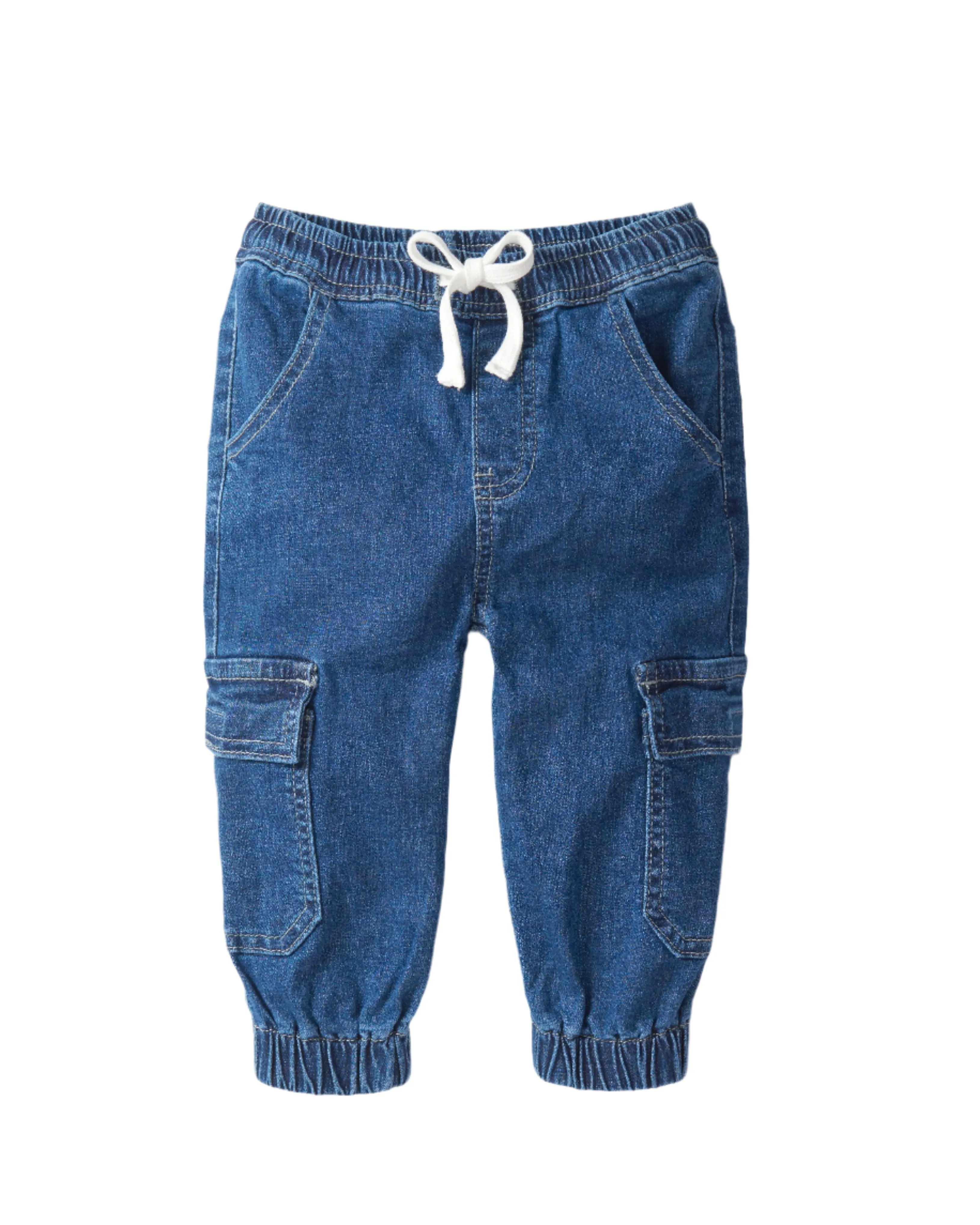 Cargo Denim Jogger - Classic Denim Wash