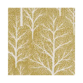 Caspari Winter Trees Cocktail Napkins - Gold - 20pk