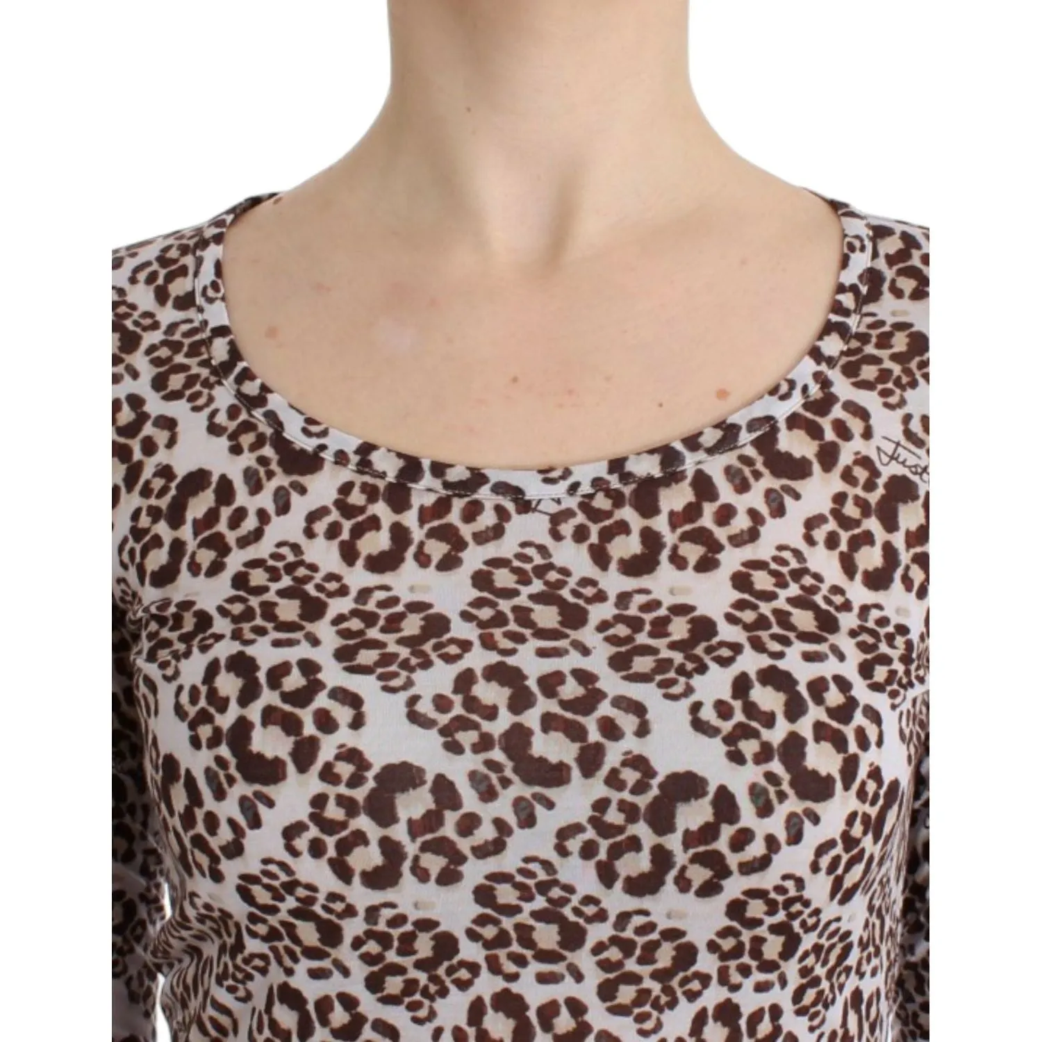 Cavalli Elegant Floral Lace Longsleeve Top