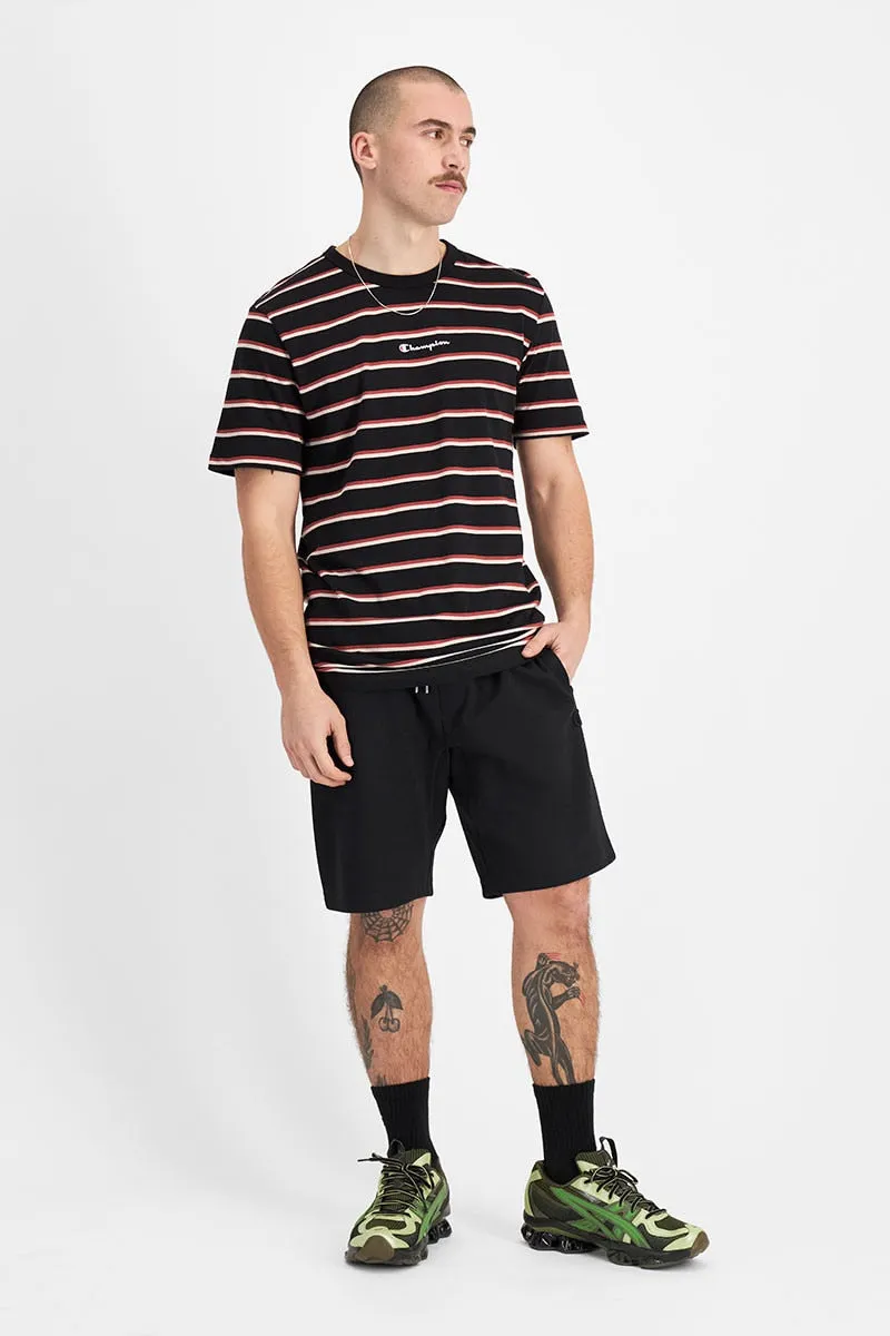 CHAMPION MEN'S STRIPE BLACK/RED TEE