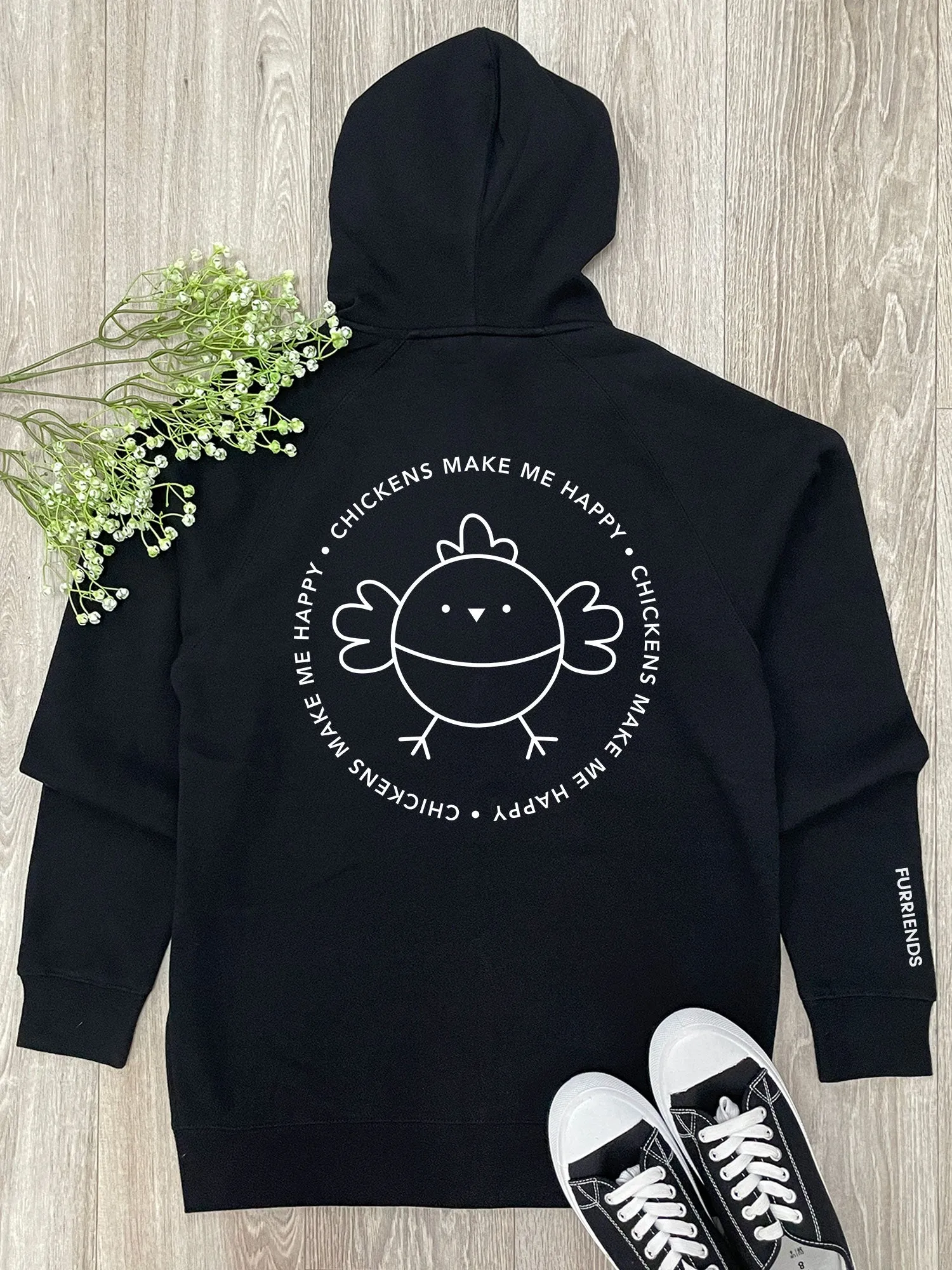 Chickens Make Me Happy Zip Front Hoodie