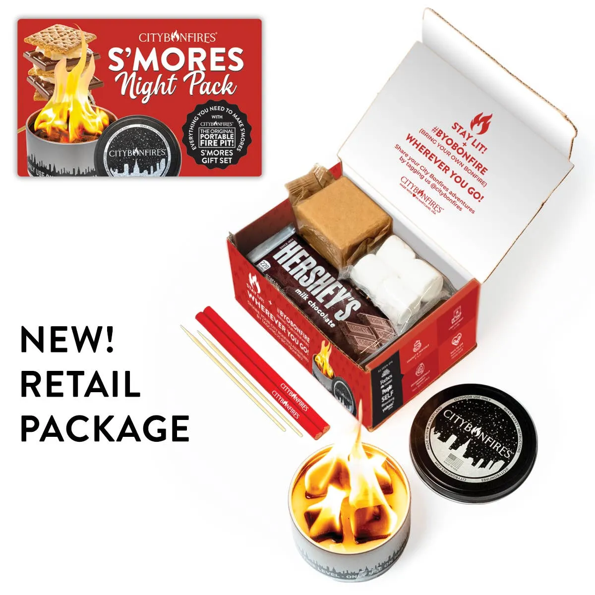 City Bonfires Portable Fire Pits - S'mores Night Pack