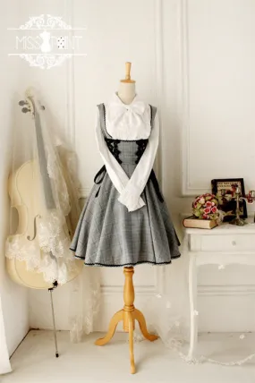 Clearance - grey academy overall dress