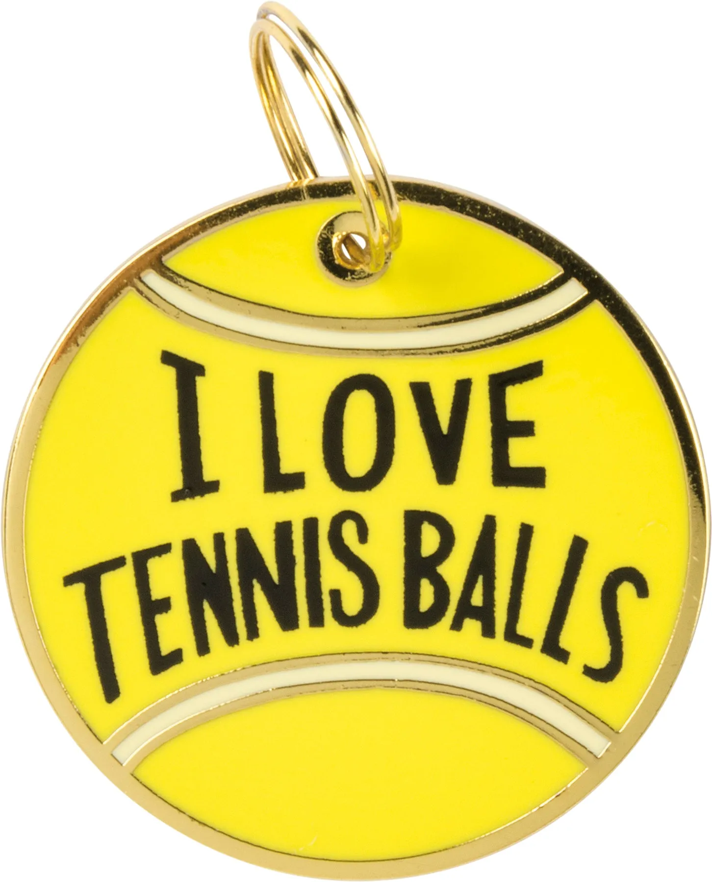 Collar Charms, I Love Tennis Balls