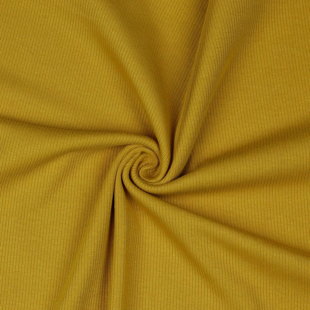 Cosy Cotton Ribbed Jersey - Ochre