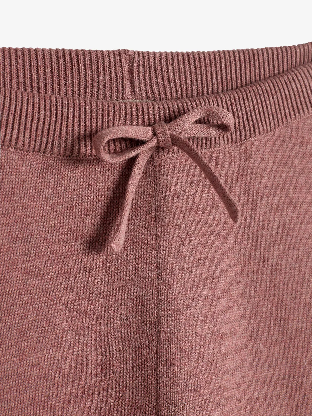 Cotton Knit Trousers - Kids - Rose Melange