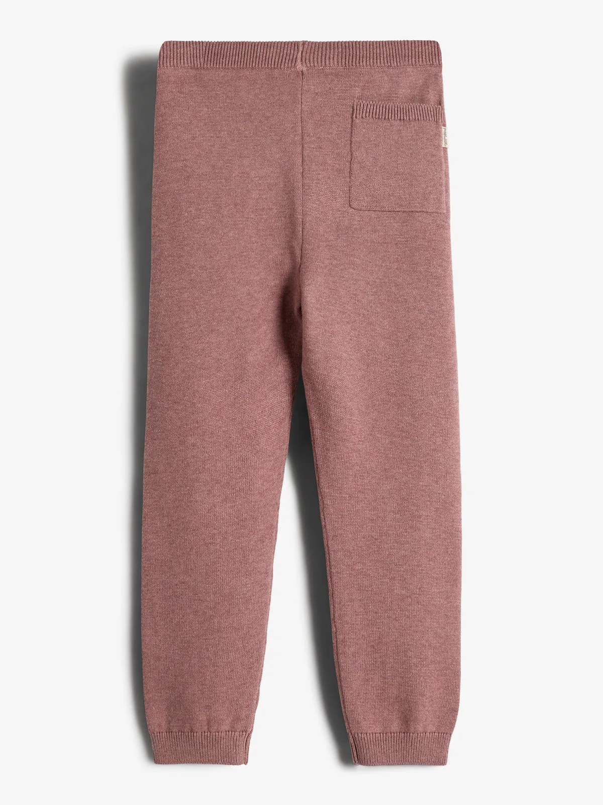 Cotton Knit Trousers - Kids - Rose Melange