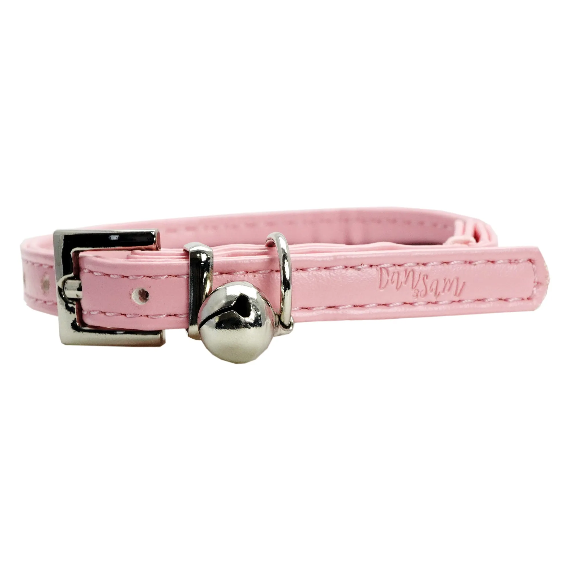 Dan & Sam - Vegan Leather Cat Collar (Blush)